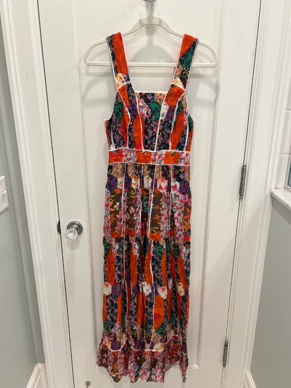 Anthropologie patchwork floral midi dress 🌺 - Size 0 - Picture 2 of 3